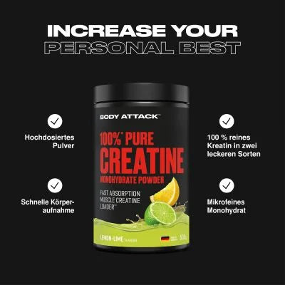 100% Pure Creatin Monohydrate mit Geschmack