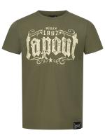 CRASHED Herren T-Shirt normale Passform olive sand