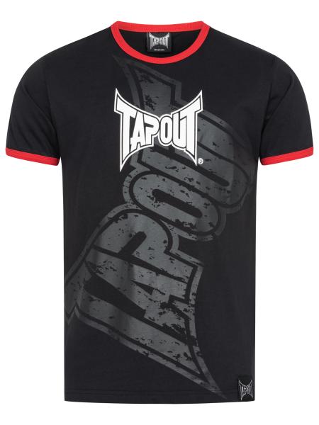 SPLASHED Herren T-Shirt normale Passform black red white