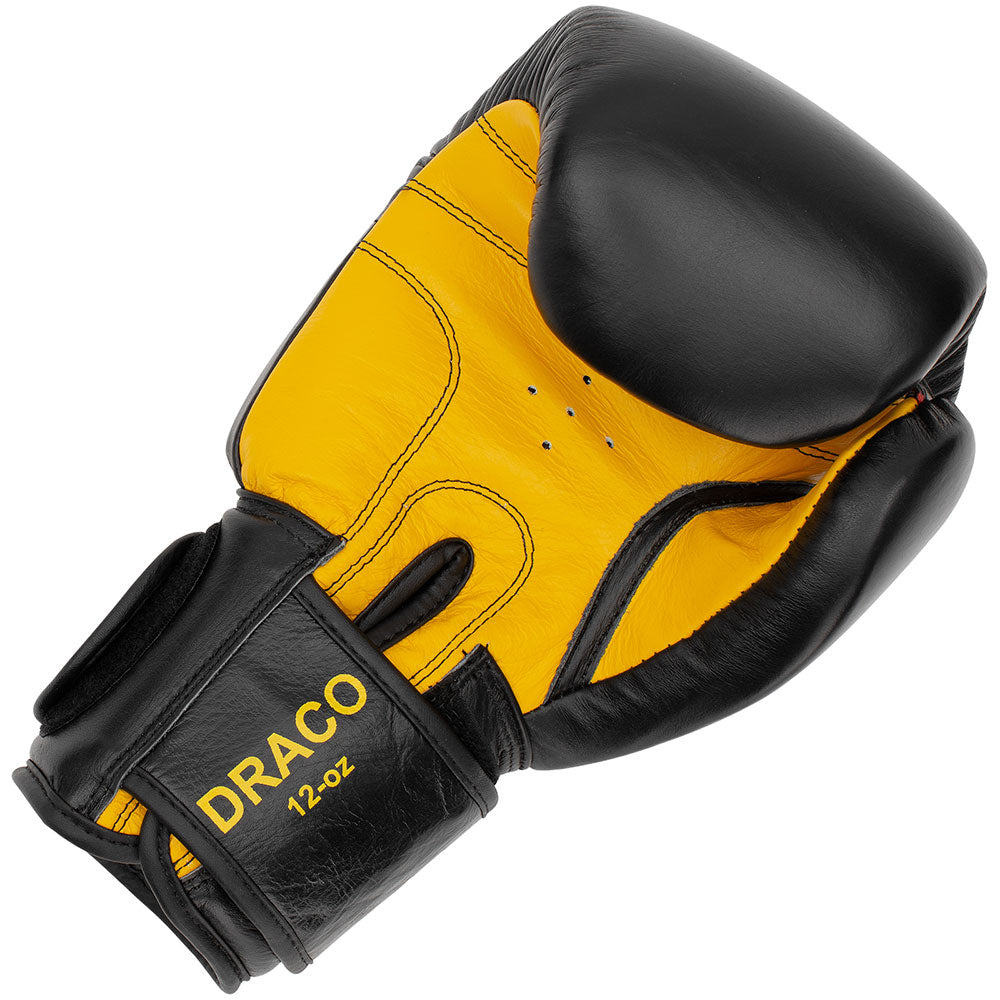 Benlee Draco Boxhandschuhe aus Leder Schwarz/Gelb