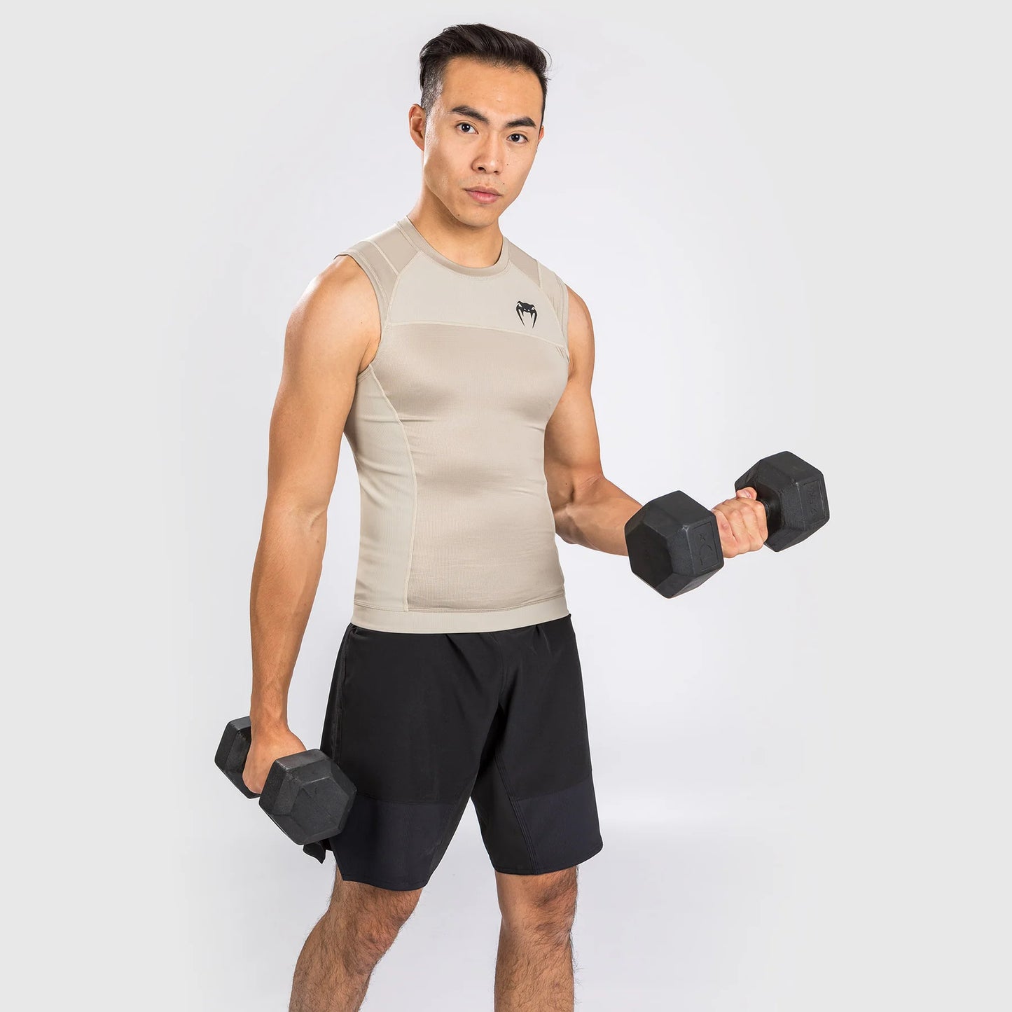 Venum G-Fit Air Rashguard ärmellos – Sand