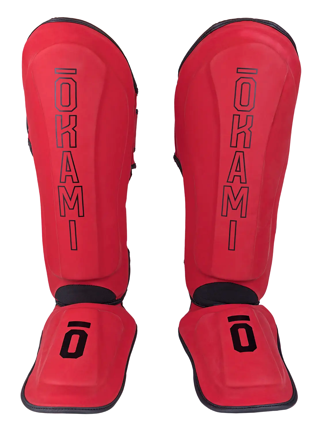 OKAMI FIGHTGEAR Shin Guards Competitor V2 Black/Red