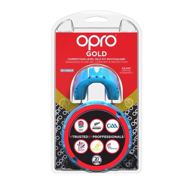 Opro Mundschutz Self-fit Gold Hellblau/Weiß Self fit youth