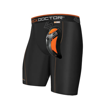 Shock Doctor Kompressions-Short mit Ultra Carbon Flex Cup