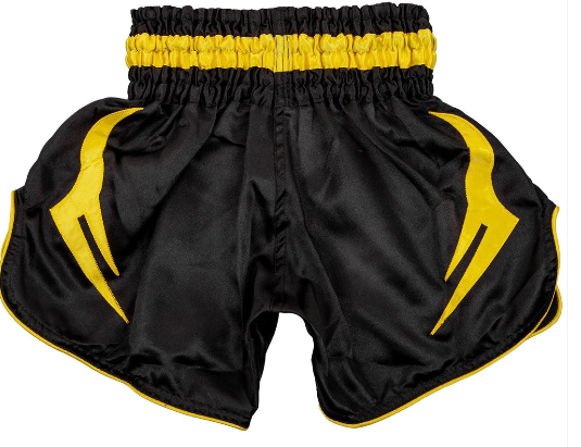 Venum Bangkok Inferno Muay Thai Shorts - black/Yellow kids