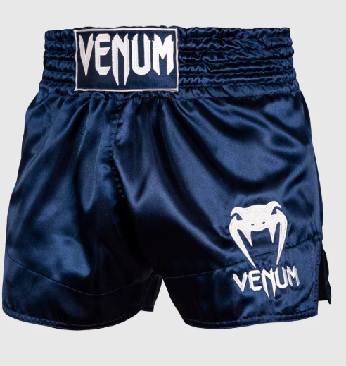 Venum Muay Thai Shorts Classic - navy Blue/White Kids