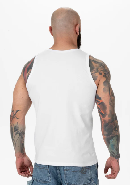 Tanktop Slim Fit Small Logo - Weiß