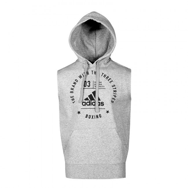 Adidas Community Sleeveless Hoodie "BOXING" Grau/Schwarz