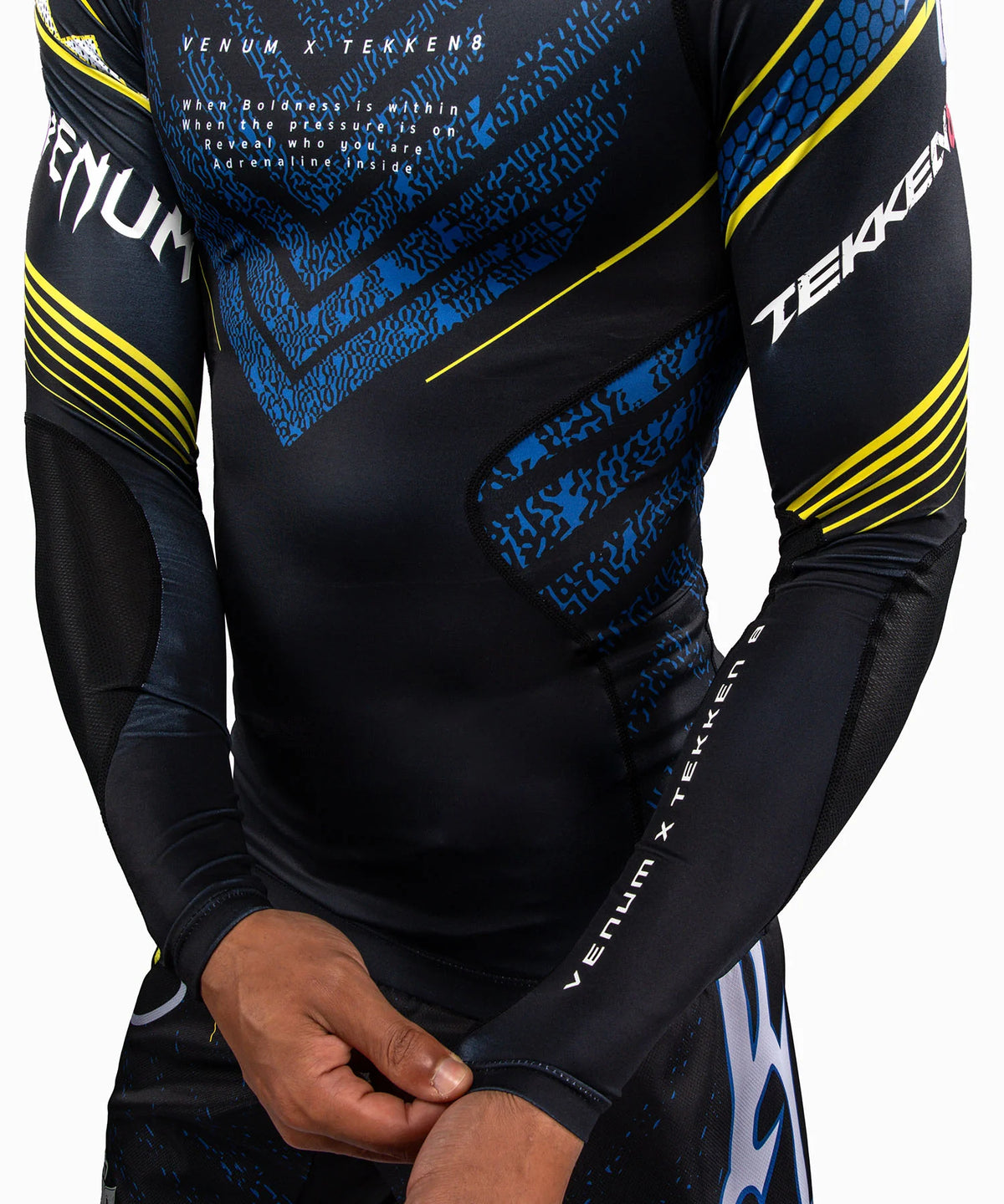 Venum x TEKKEN 8 Langarm Rashguard - King - Schwarz/Gelb