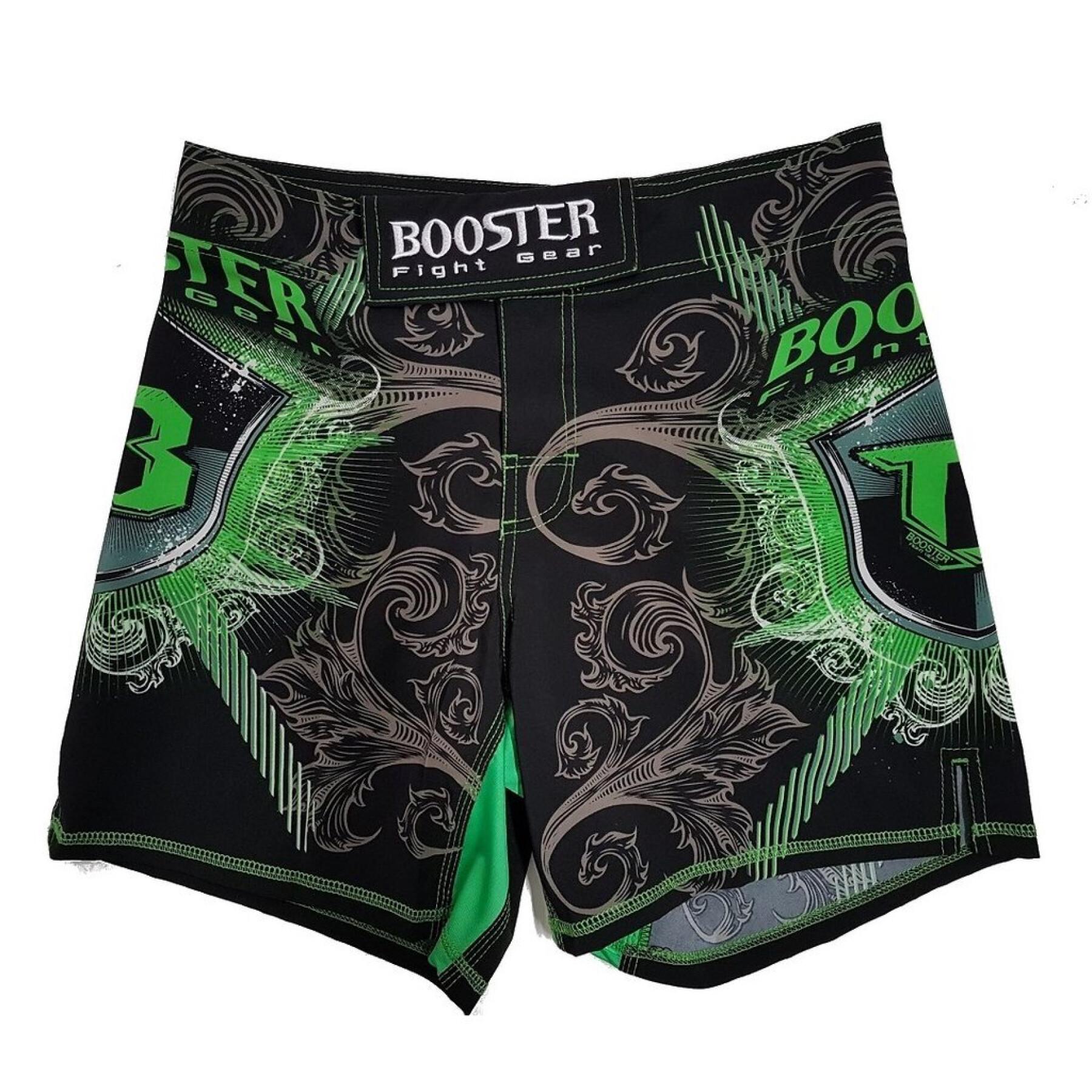 booster fight gear shorts BOOSTER MMA PRO 15 SHIELD GREEN FIGHT SHORTS KIds – Fightshop.de