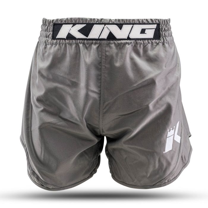 KING PRO BOXING MUAY THAI SHORTS CLASSIC GREY