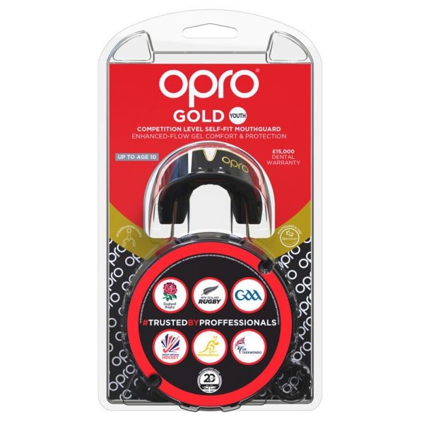 Opro Mundschutz Selbstanpassung Gold Junior gold schwarz ( Ultra Fit)