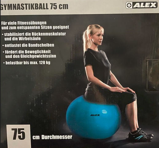 GYMNASTIKBALL BLAU 75cm