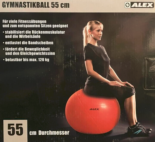 GYMNASTIKBALL 55cm (ROT)