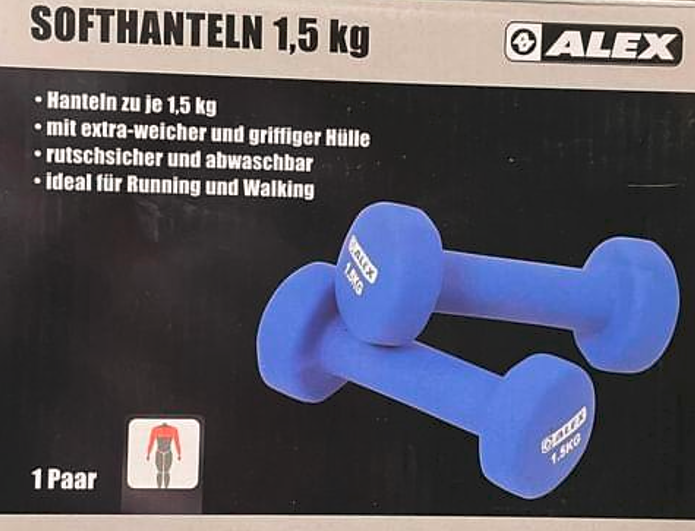 SOFTHANTELN 1,5KG (BLAU)