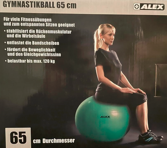 GYMNASTICKBALL GRÜN 65CM