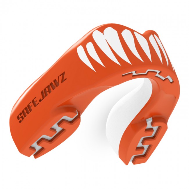 Safejawz Mundschutz Extro-Series Viper Orange/White Senior
