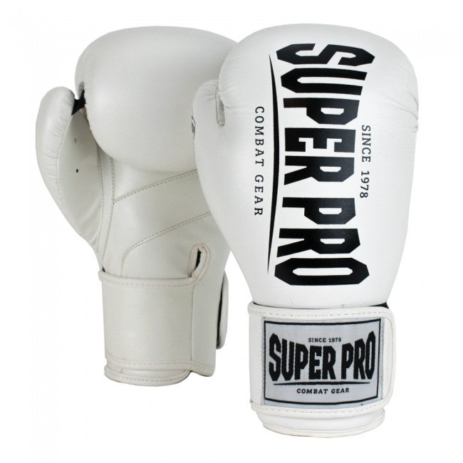 Super Pro Combat Gear Champ Boxhandschuhe Weiß/Schwarz