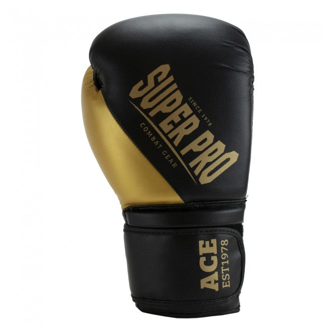Super Pro Combat Gear ACE (Kick)Boxhandschuhe black/gold