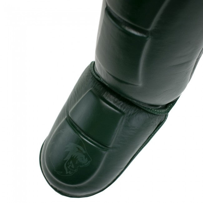 Super Pro Combat Gear Leder Schienbeinschoner Guardian SE Grün