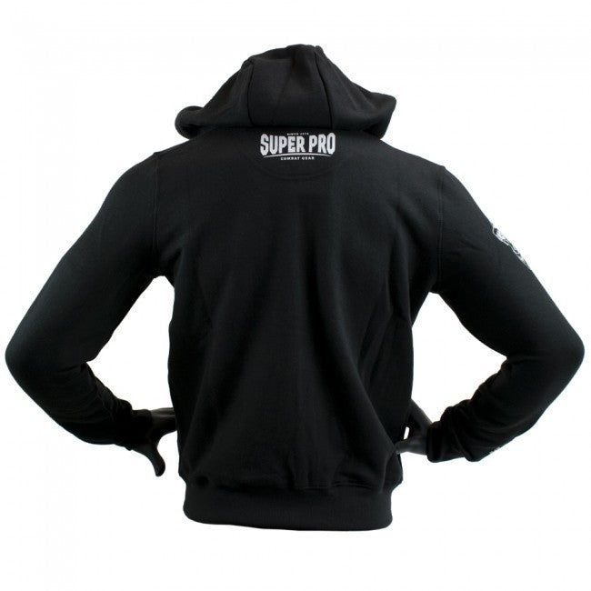 Super Pro Hoodie mit Zipper S.P. Logo Schwarz/Weiß