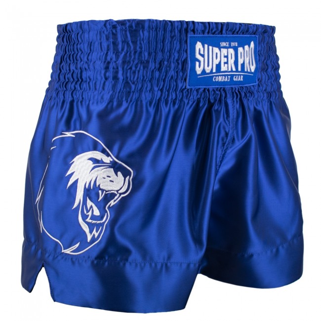 Super Pro Combat Gear Thai- und Kickboxing Short Hero Blau/Weiß