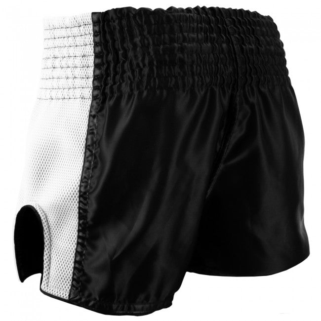 SUPER PRO COMBAT GEAR THAI- UND KICKBOXING SHORT BRAVE BLACK/WHITE