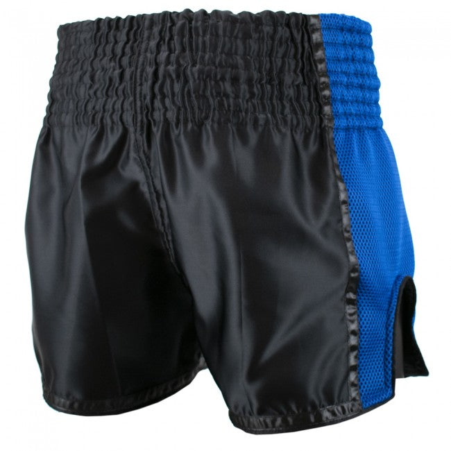 SUPER PRO COMBAT GEAR THAI- UND KICKBOXING SHORT BRAVE BLACK/BLUE