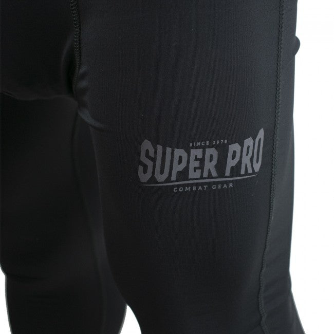 Super Pro Leggings Men Lion/Super Pro Logo Schwarz/Grau
