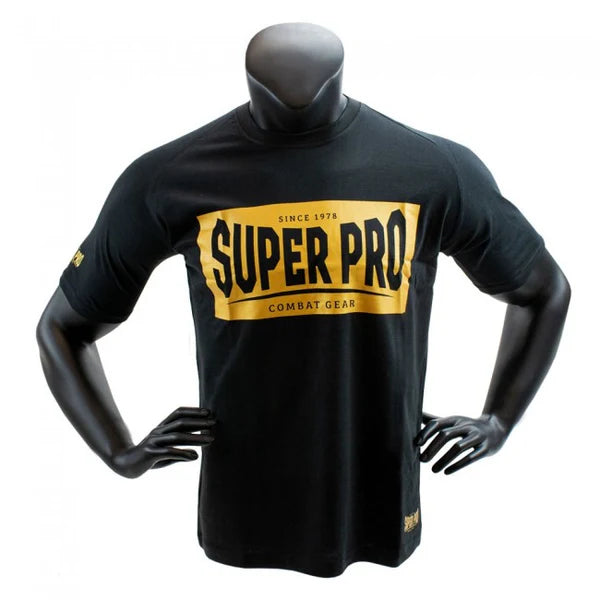 Super Pro T-Shirt S.P. Block- Logo black/gold kids
