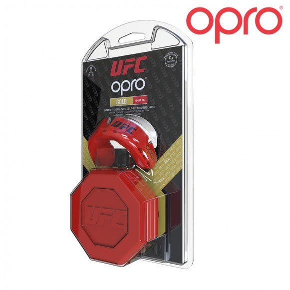 UFC Mundschutz Opro Gold Rot Metall/ Silber