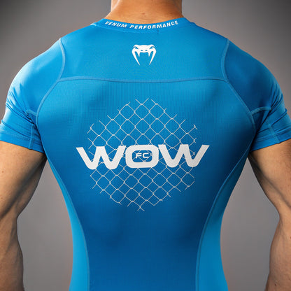 Venum x WOW FC Kurzarm Rashguard - Pacific Blue