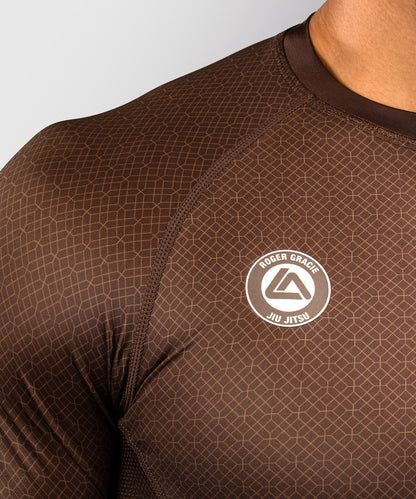 Venum x Roger Gracie Academy Kurzarm Rashguard - Dunkelbraun