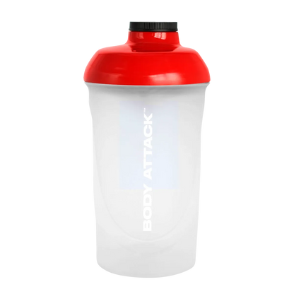 BODY ATTACK - Protein Shaker - Transparent/Red