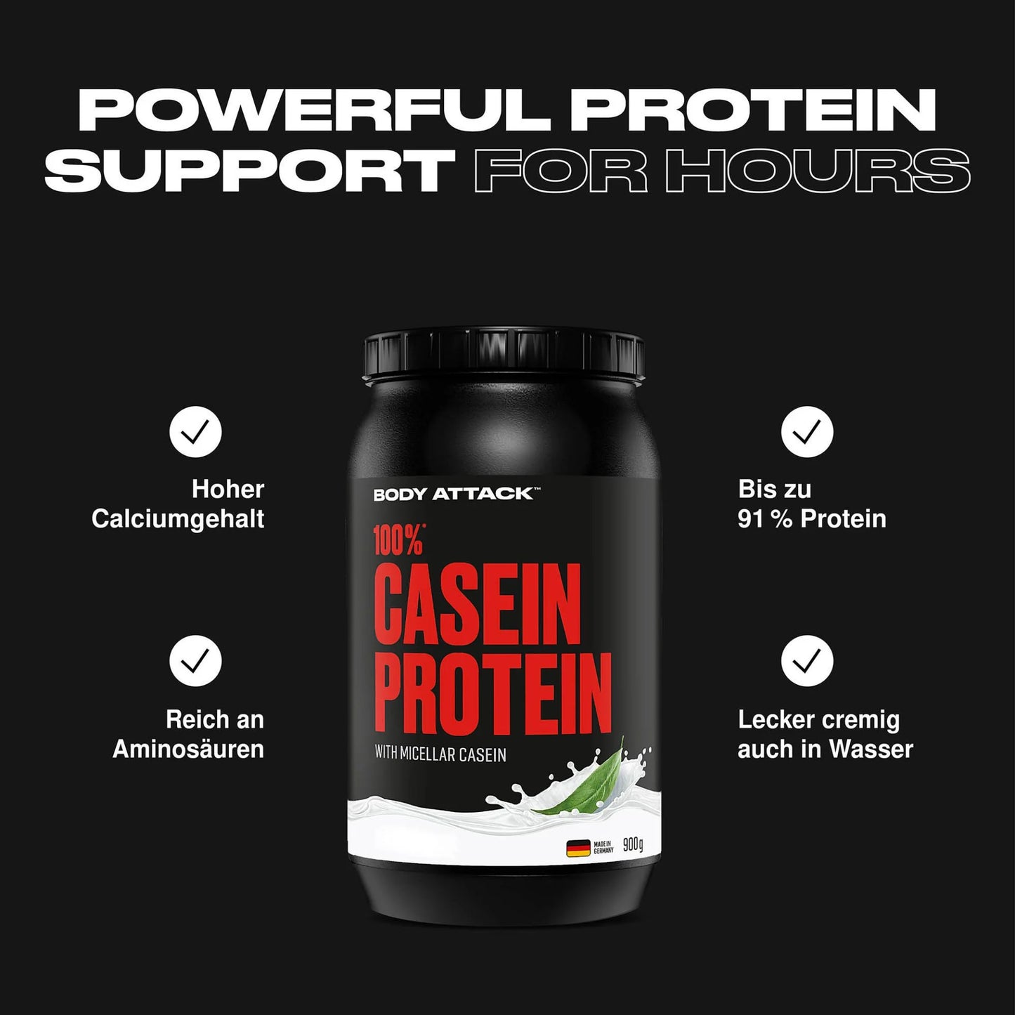 BODY ATTACK 100% Casein Protein 900g