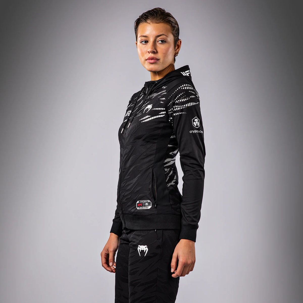 VENUM Zip Hoody, UFC Fusion Authentic Fight Night, schwarz-weiß Woman