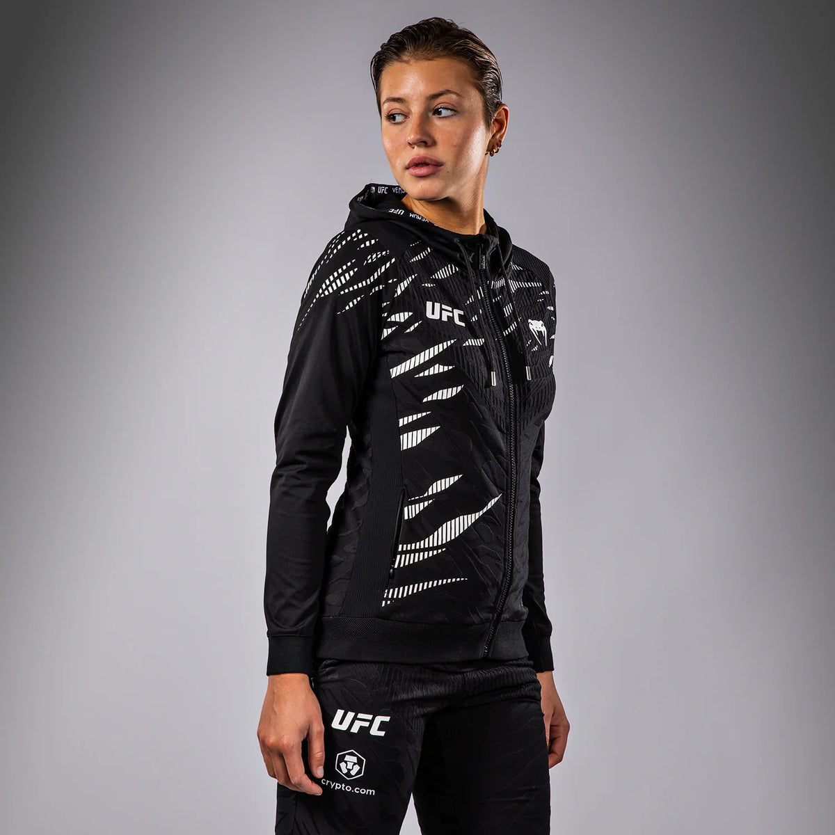 VENUM Zip Hoody, UFC Fusion Authentic Fight Night, schwarz-weiß Woman