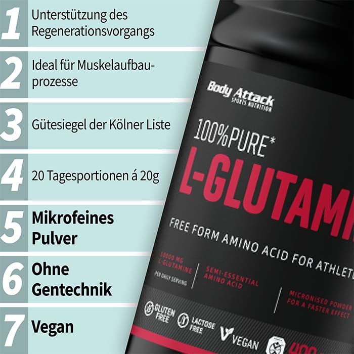 100% PURE L-GLUTAMINSÄURE (1kg)