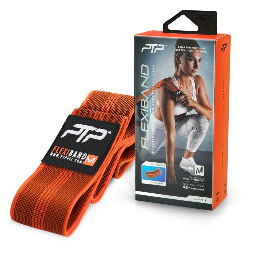 FLEXIBAND Elasticated Woven Stretching Loop orange medium