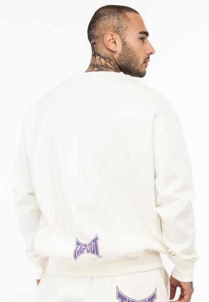 CF TEE Herren Rundhals Sweatshirt Oversize White/Lilac