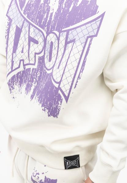 CF TEE Herren Rundhals Sweatshirt Oversize White/Lilac