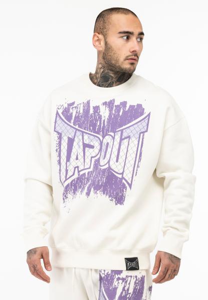 CF TEE Herren Rundhals Sweatshirt Oversize White/Lilac