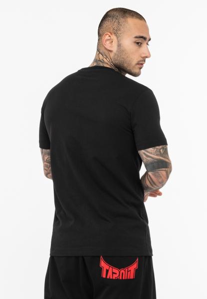 SPLASHED Herren T-Shirt normale Passform black red