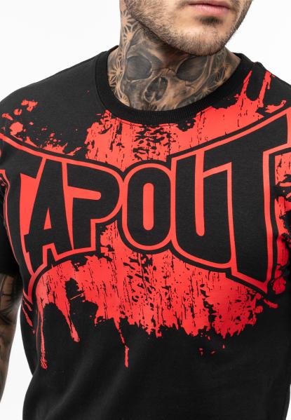 SPLASHED Herren T-Shirt normale Passform black red