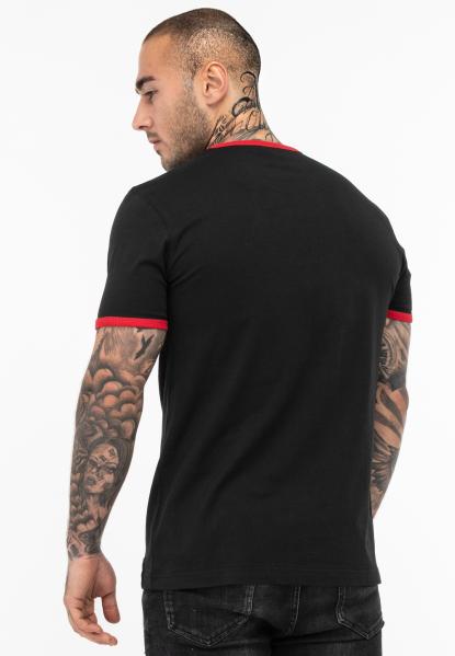 SPLASHED  Herren T-Shirt normale Passform black red white