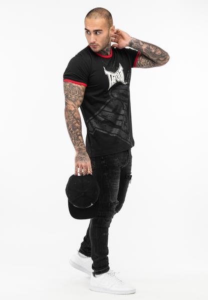 SPLASHED  Herren T-Shirt normale Passform black red white