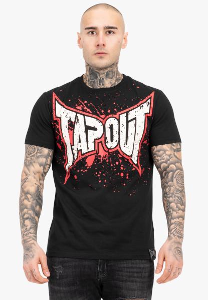 SPLASHING  Herren T-Shirt normale Passform black red ecru
