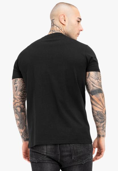 SPLASHING  Herren T-Shirt normale Passform black red ecru