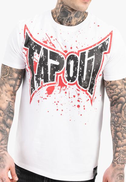 SPLASHING  Herren T-Shirt normale Passform white red black