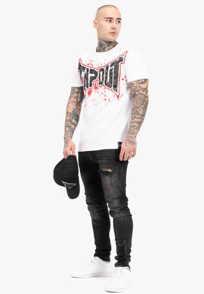 SPLASHING  Herren T-Shirt normale Passform white red black